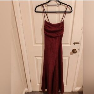 RIHOAS Strapless Burgundy Dress
